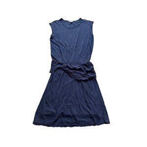 Standard James Perse Size 1 (XS) Blue Cap Sleeve Cotton Blouson Jersey Dress